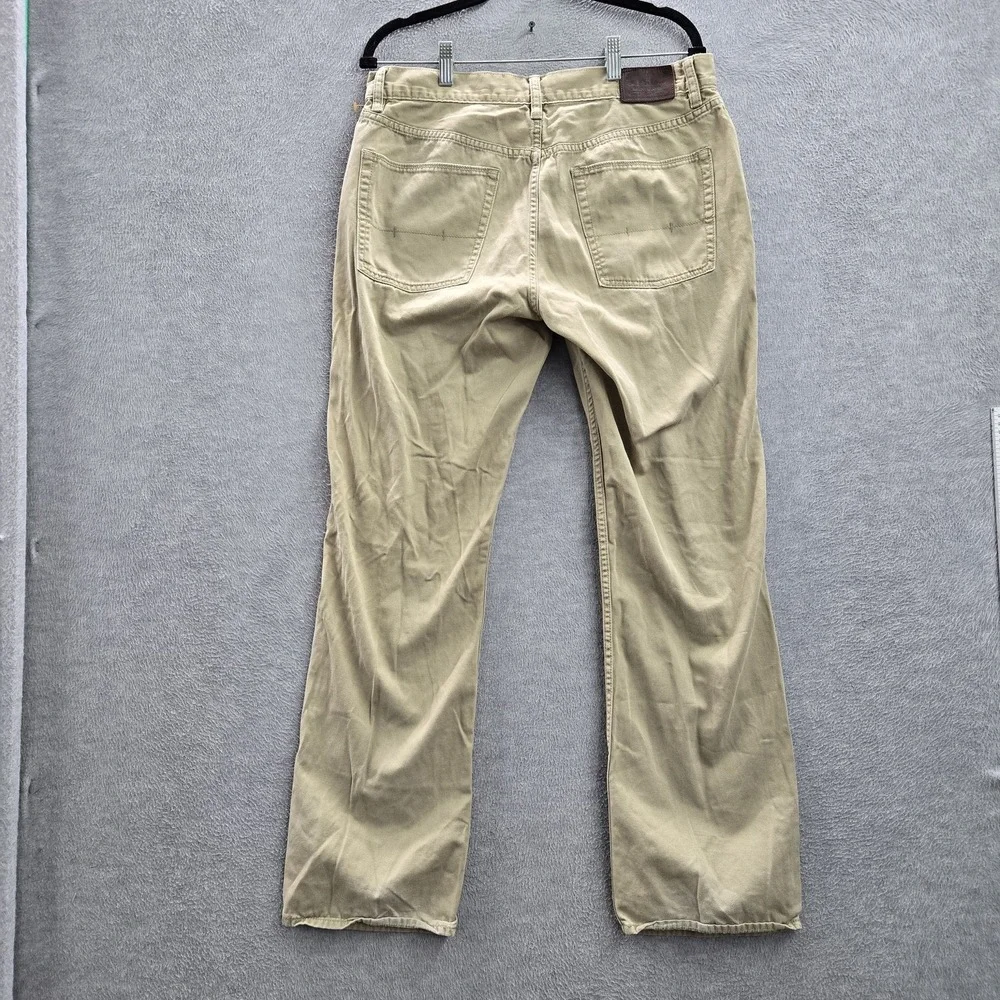 Polo Ralph Lauren Men Pants‎ 34/32 Beige Embroidered Khakis Twill Button Zipper